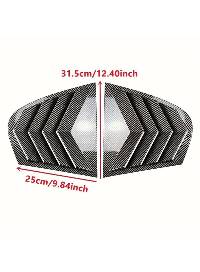 BMW 5 Series E60 2004 2010 Rear Triangle Window Louvers Glossy Black Body Kit - Image 2